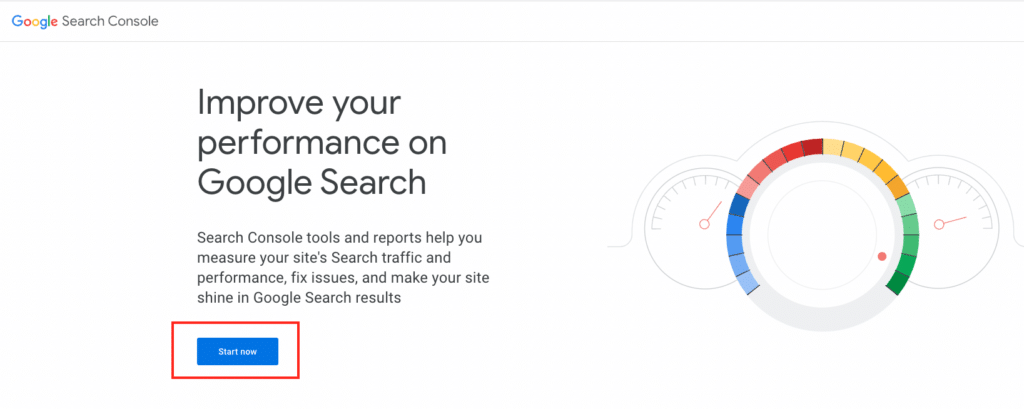 sign up Google Search Console
