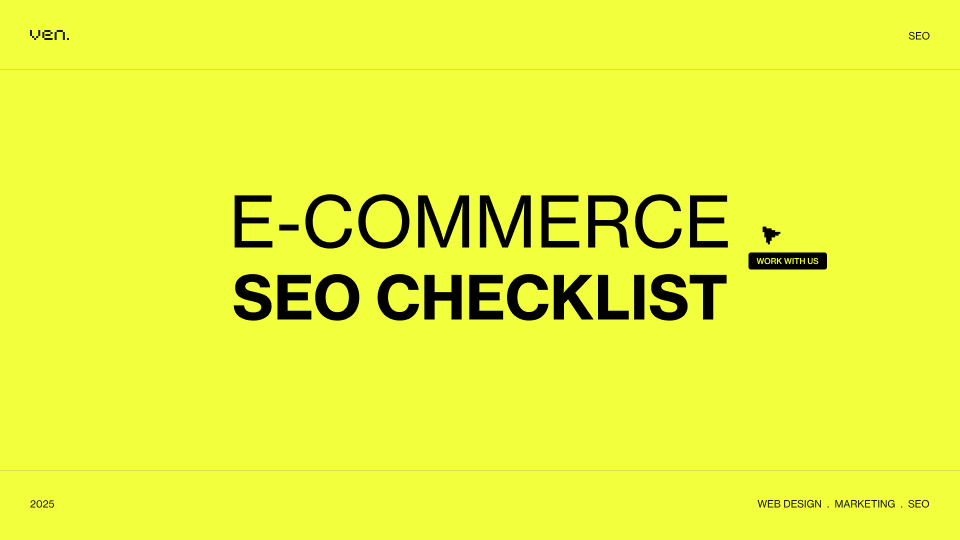 E-commerce SEO Checklist 2025