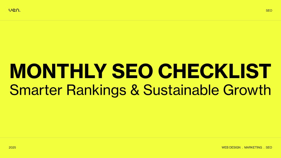 Monthly SEO Checklist for Smarter Rankings